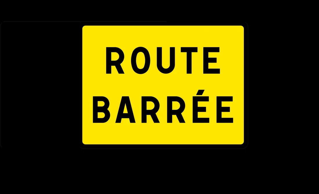 route barrée panneau